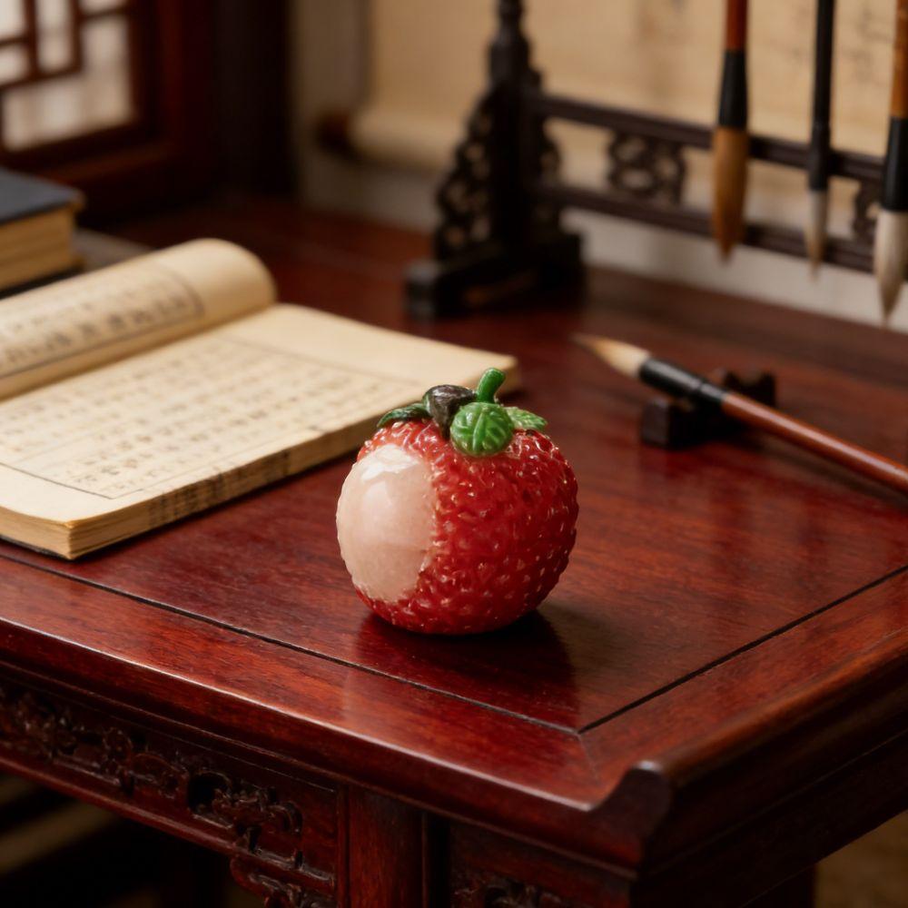 Decorative Resin Litchi Incense Burner Creative Home Ornaments Fruit Aromatherapy Stove Exquisite Mini Incense Burner Office