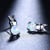 Hot Selling White Rabbit Earrings Blue Cute Animal Earrings Fashionable and Personalized Ear Accessories