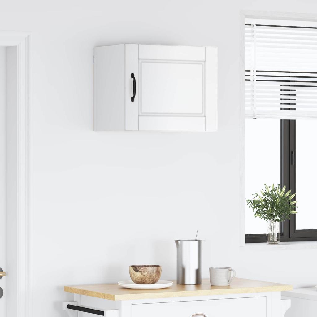 Wall Cabinet PORTO High Gloss White 50 X 31 X 40 Cm Engineered Wood