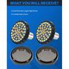 Upgrade 2" Motorcycle Front Turn Signals with Smoked Lens Covers 1157 LED Running Lights Compatible for Harley Davidson Touring Dyna Softail