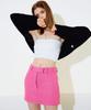 Etosome Tweed Collarless Skirt (Pink)