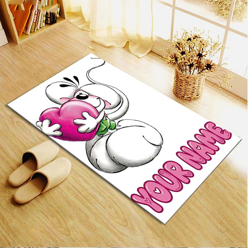 Custom Name diddl Carpet Rug for Living Room Bedroom Home Sofa Decoration,Kids play Non-slip Floor Mat