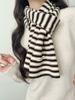 Bright knitted striped scarf female fashion student couple autumn and winter soft Confucian wool atmosphere contrasting color scarf new