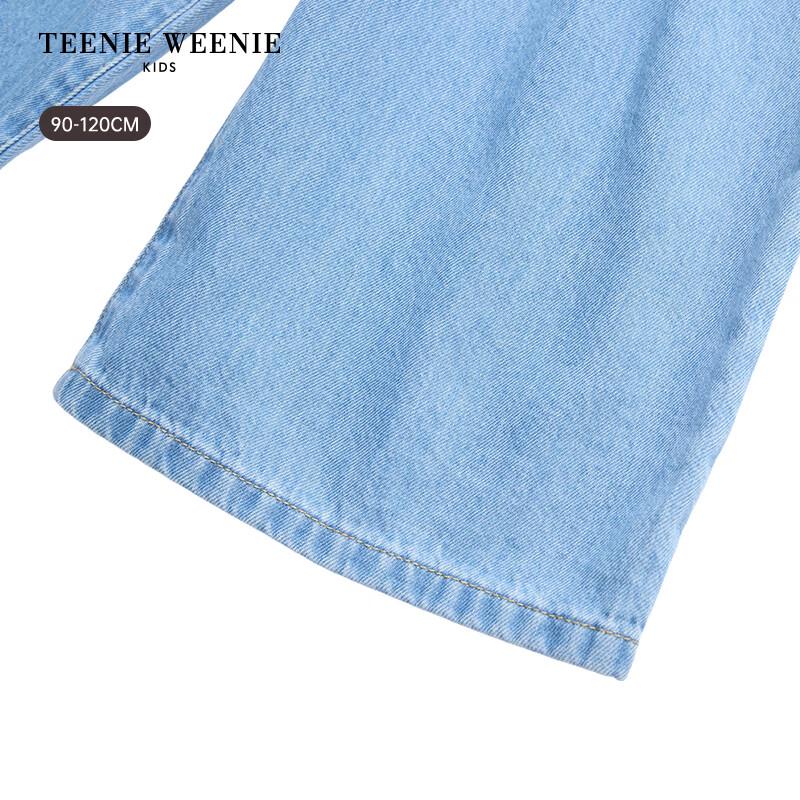 Teenie Weenie Kids Girl's Casual Loose Denim Long Pants