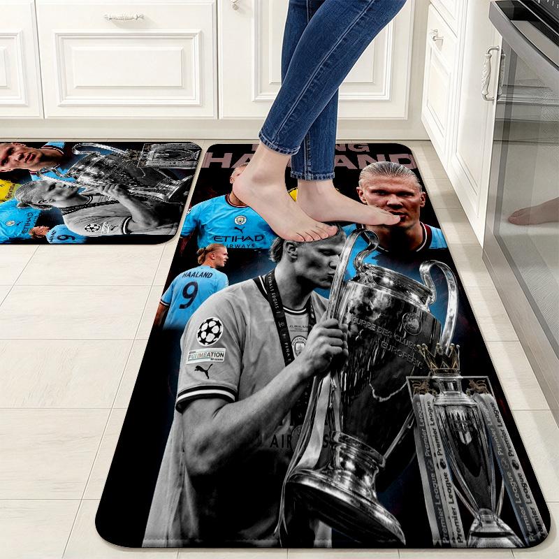 EH poster Flannel Kitchen Mat Christmas Soft Area Rug Non Slip Floor Carpet Home Decoration