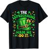 Shamrock Leprechauns Made Me Do It St Patricks Day Boys Men T-Shirt