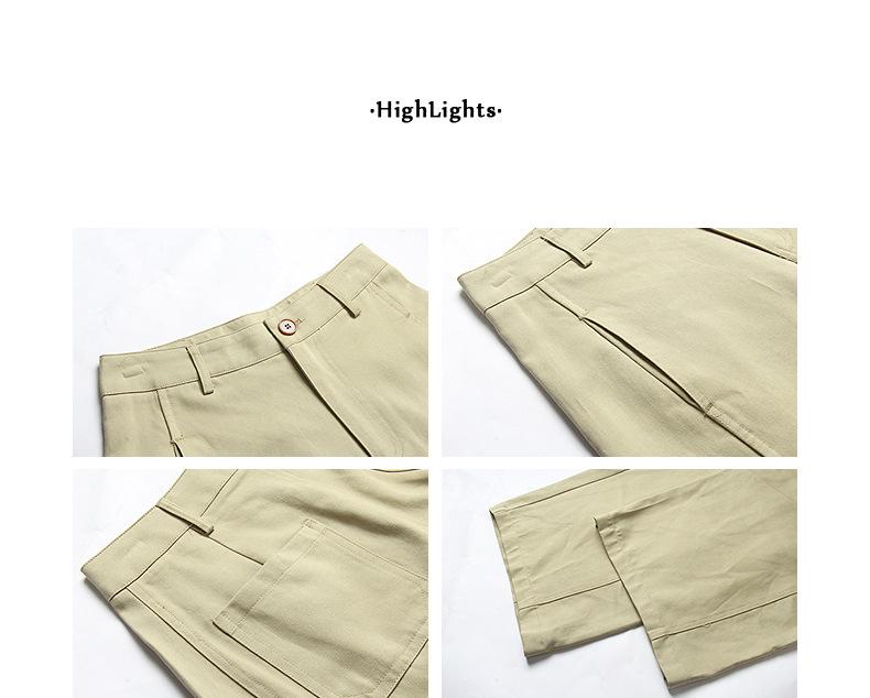 Early Morning Curved-Leg Tencel Pants with Side Pockets - Floor-Length Casual Wear