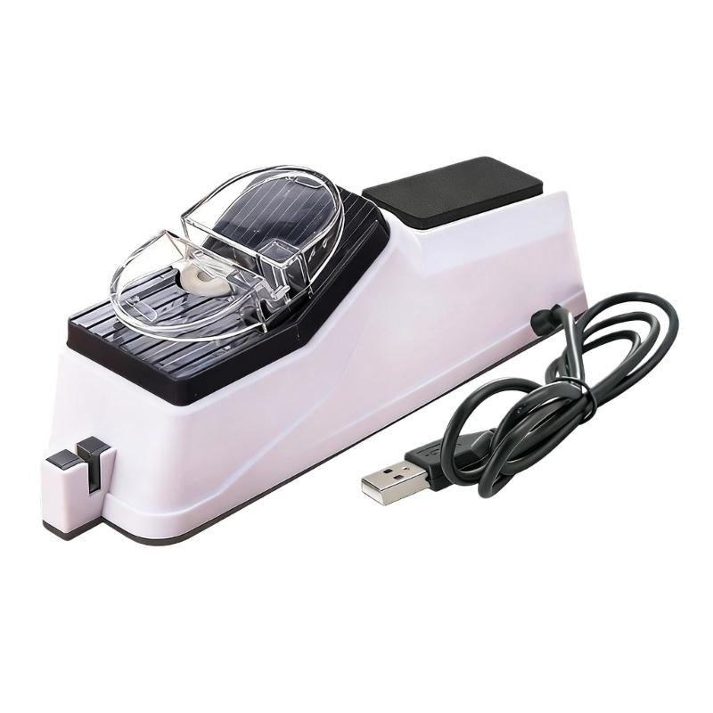 Automatic Blade Sharpener USB Electric Double Sided Scissors Sharpening Machine with Replacement Grinding Polishing Tool