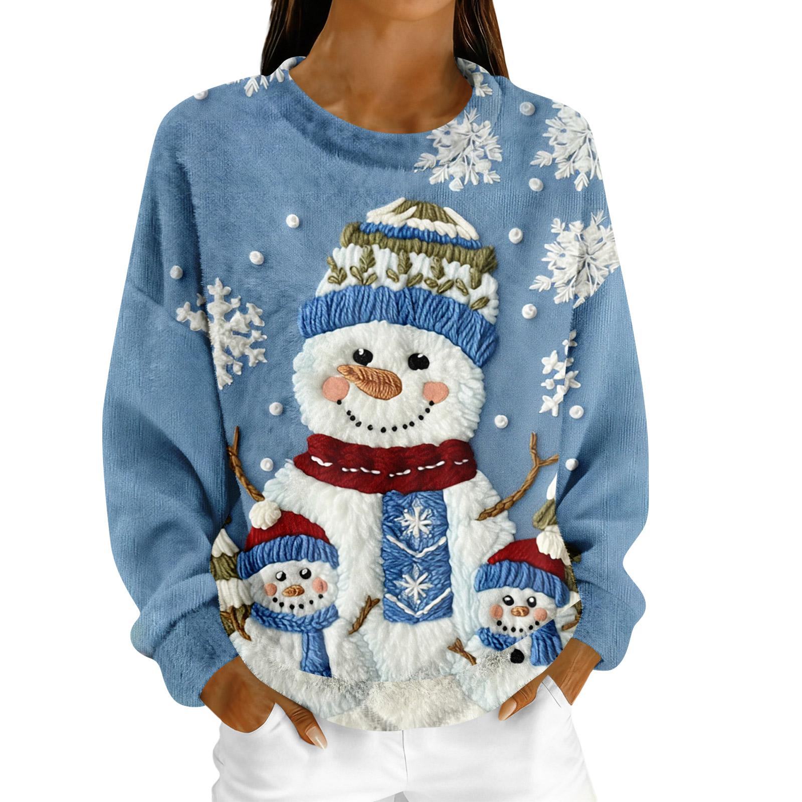 Women s Fleece Hoodie Long-Sleeve Round  Neck Casual Comfortable Loose-Fit Lightweight Women s Hoodie M