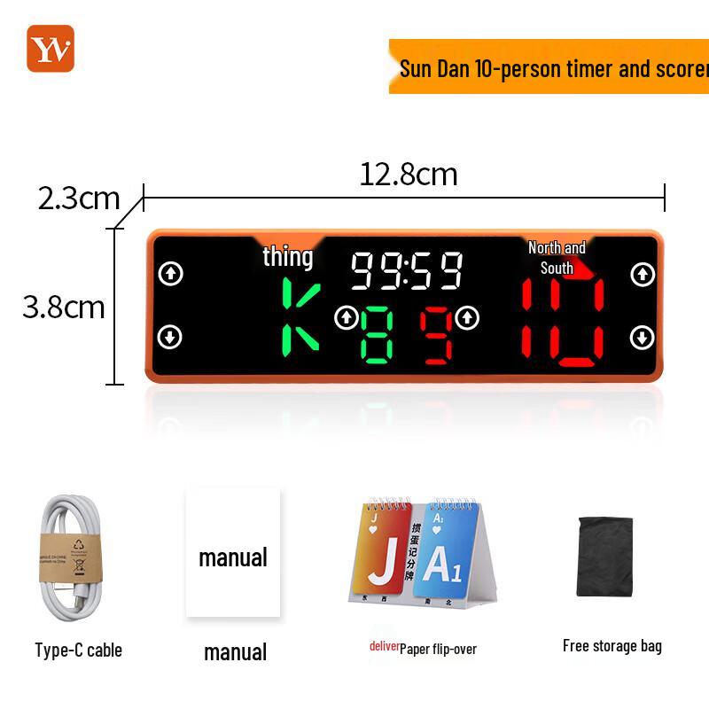 YZ LED Portable Electronic Score & Card Recorder for Poker