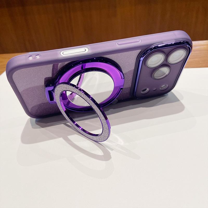 Luxury Glitter Lens Film Full Protection Phone Case for IPhone 17 Air 16 15 14 13 12 Pro Max 17Pro Mirror Magnetic Bracket Cover