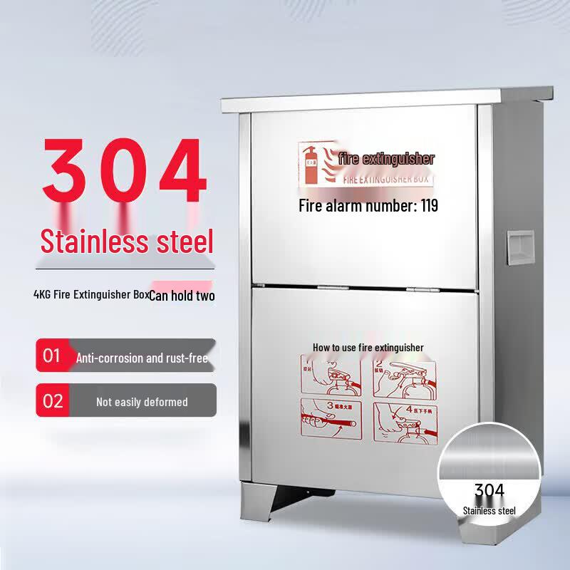 Saizes Stainless Steel Fire Extinguisher Cabinet