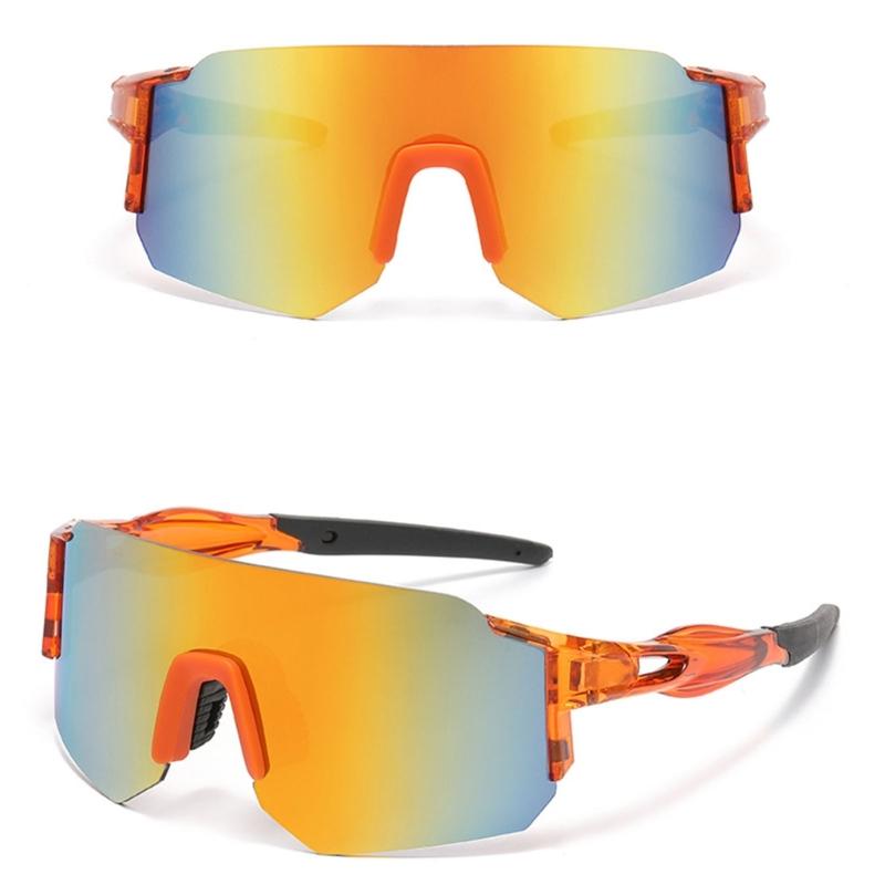Sportsonnenbrille für Radfahren und Fahren, PC-Linse mit leichtem randlosem Design für hellen Sonnenschein im Freien und täglichen Gebrauch