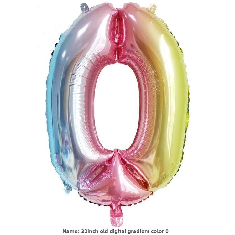 32-Inch Digital Balloons Numbers 0-9 Birthday Par Decoration Wedding Ceremony Room Arrangement Festival Celebration Supplies