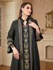 Women's Embroidered Long Sleeve Patchwork Robe - Middle Eastern and Western Style