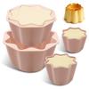 4PCS/SET High Temperature Resistant Baking Mold Silicone Flan Pan Mold  Pastry Utensil