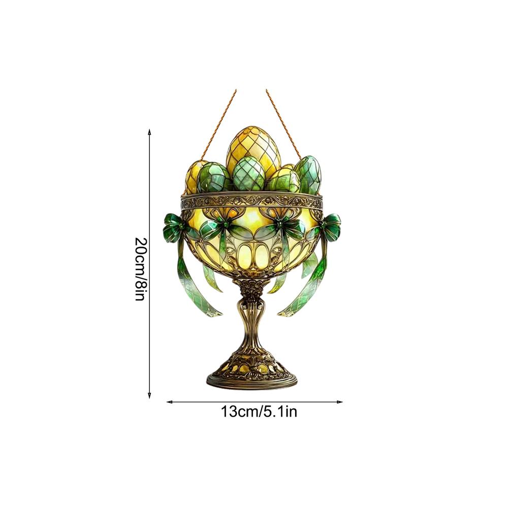 

2D Acrylic Bunny Ornaments Easter Egg Design Holiday Scene Pendant Christmas Tree Decorations Easter Home Decor