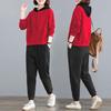 Casual Sports Suit Women's Loose Hooded Fashion Large Size Spring and Autumn Sweatshirt Running Suit Two-piece Set