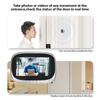 Tuya WiFi Smart Doorbell Peephole 4.3-inch IPS Display Wireless Night IR Move Detection Rechargeable Peephole Viewer Doorbell