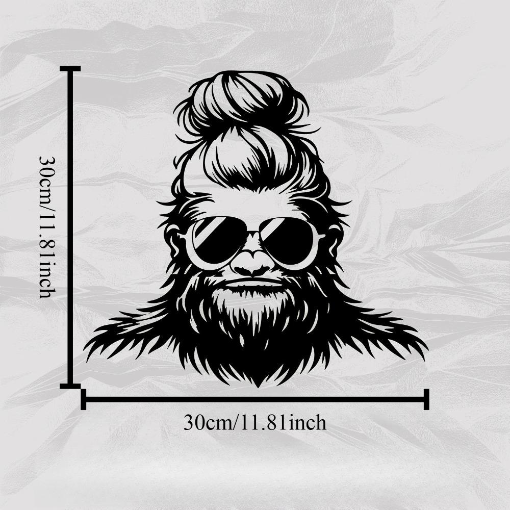 

Hipster Gorilla Metal Wall Art Statue Mural Rust Resistant Urban Decor Gift for Father Birthday Animal Lovers Garage Backyard Fence 1pc 12in