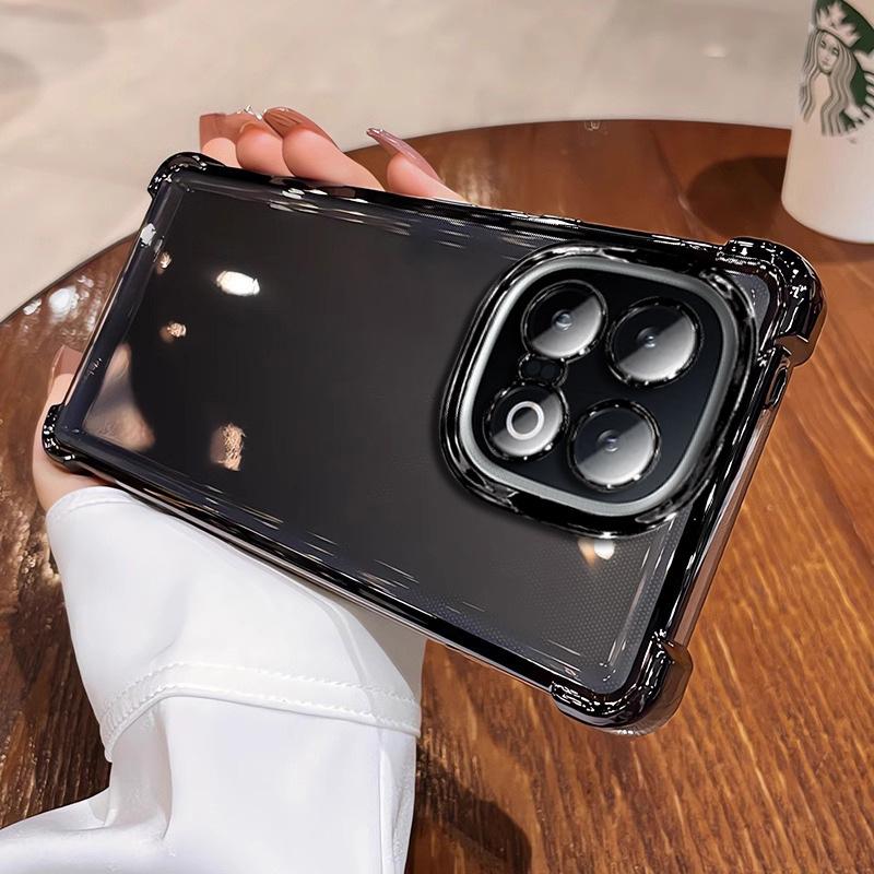 Applicable To iQOO13 Mobile Phone Case, Airbag Anti-drop, Self-contained Lens Film iQOO Z9 Electroplated Silicone Transparent Soft Case
