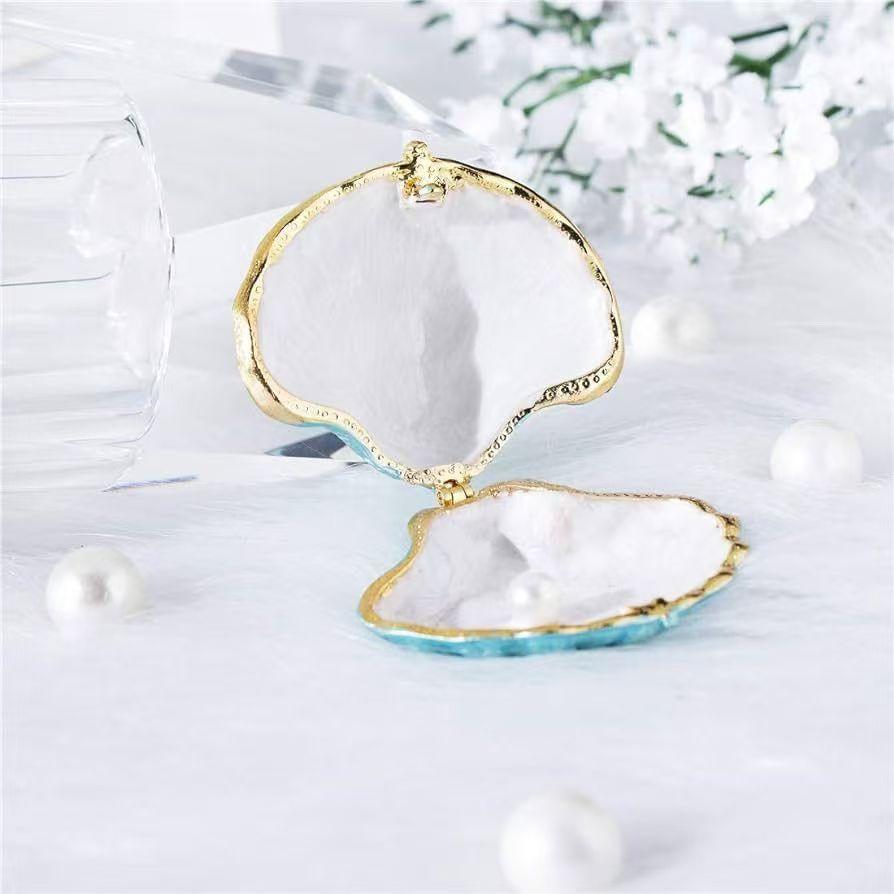 Shell Jewelry Box Proposal Ring Packaging Boxes Women's Ring Jewelry Storage Display Box Creative Handmade Wedding Gifts