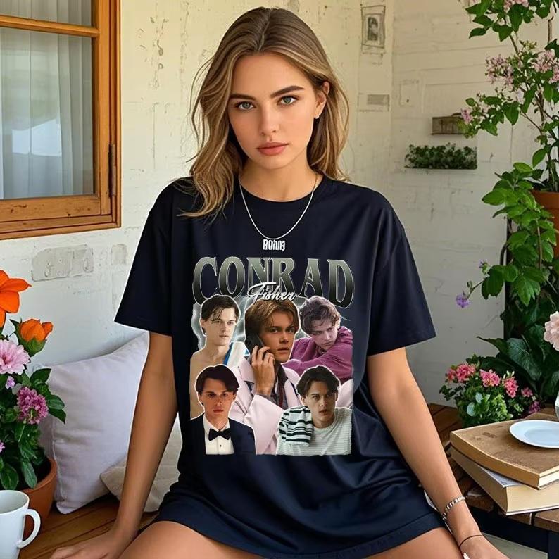 Team Conrad Cousins Beach Bootleg Cotton Shirt The Summer I Turned Pretty Shirts Love Conrad Fisher Vintage Tee Movie Y2k Tops
