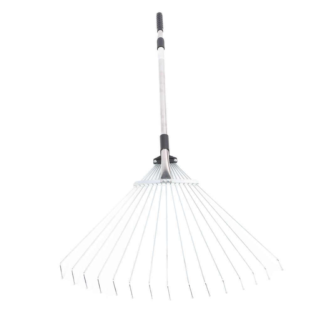 Verstellbarer Laubbesen Einziehbar Ausziehbar Edelstahl Metall Rasen Hof Garten Handwerkzeug 15