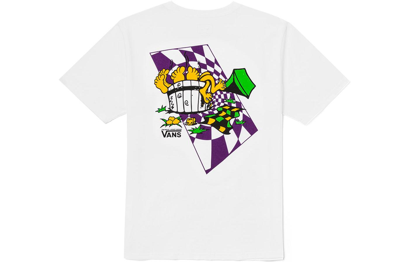Vans x PERKS AND MINI BAPE Collaboration Limited Capsule Collection T Shirt Unisex White VN0A7SONWHT L