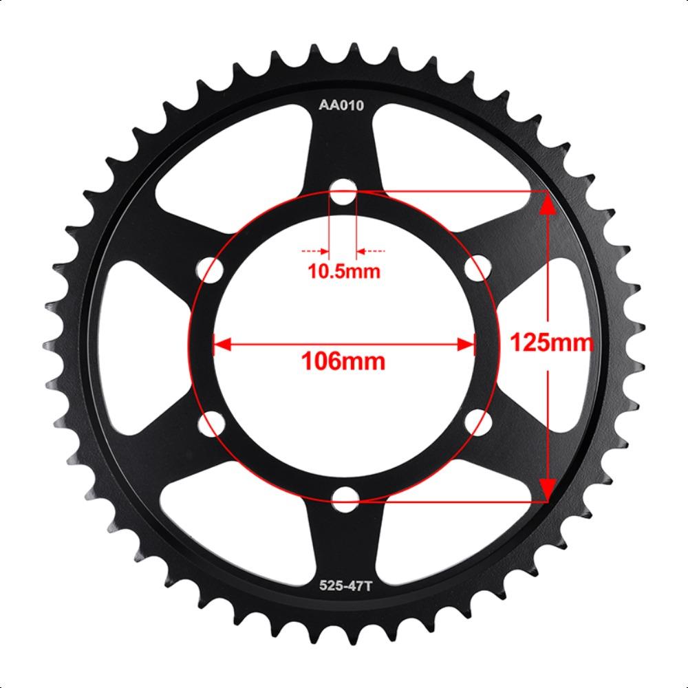 525-46T 525 47T 50T Front Sprocket Gear Wheel for Triumph 660 Street Triple 765 Street Triple R 1200 Scrambler 1200 Thruxton