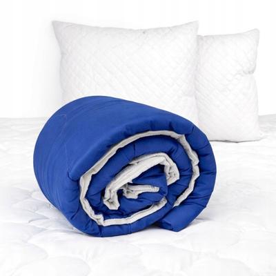 Duvet 160x200 Cm. Warm All-season Blue and White + 2 Pillows 50x60