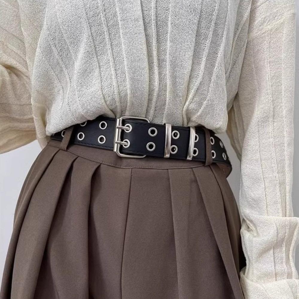Hip Hop PU Leather Belt Punk Skirt Belt Fashion Women Waist Belt  Dress Accessories