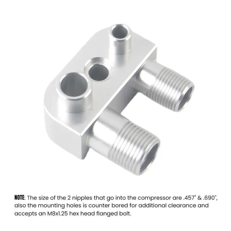 NEW LSX LS3 Engine Swap Conversion A/C Line Compressor Adapter Fitting