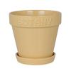 Dulton Botany Pot 6 Beige A Flower Pot Decorated with an Embossed Logo and Earth Colors BOTANY 6 Height Diameter 18cm No. 16.5cm G21-0395L/BE