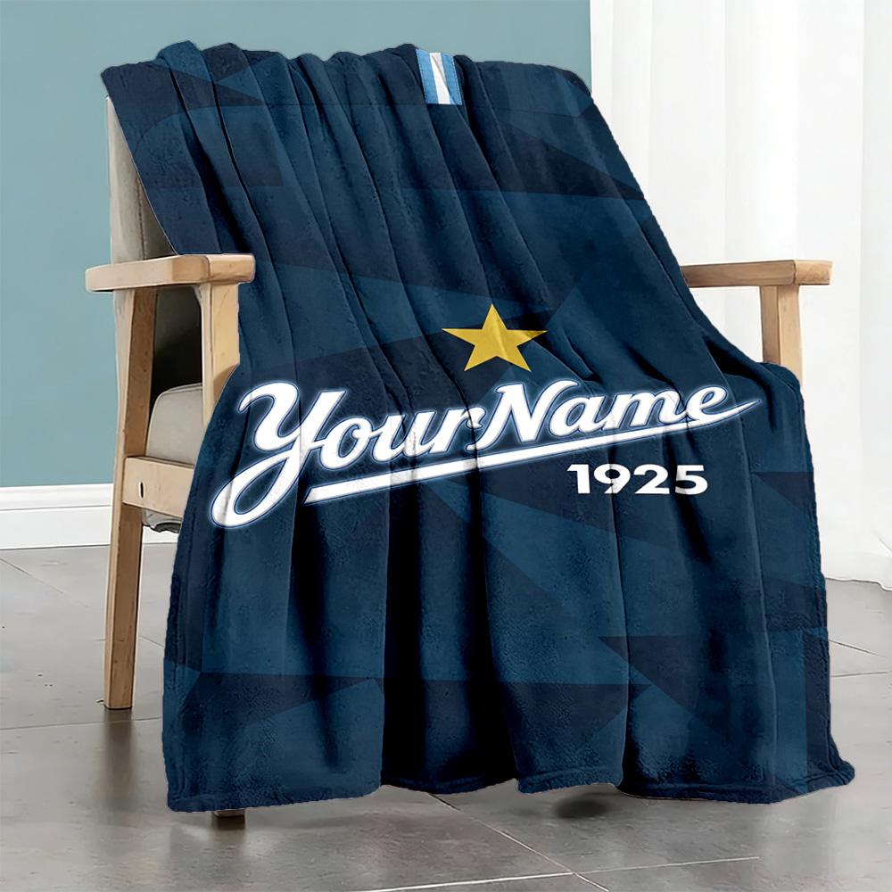 Fc Zenit Saint‑petersburg 50 Personalized Name Blanket Gift Personalized Blanket Comfortable for Couch Office Chair Home Decor Office