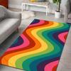 Personalized Color Ripples Print Carpet for Living Room Bedroom Sofa Home Decor Non-slip Floor Mat Modern Rugs Large Size