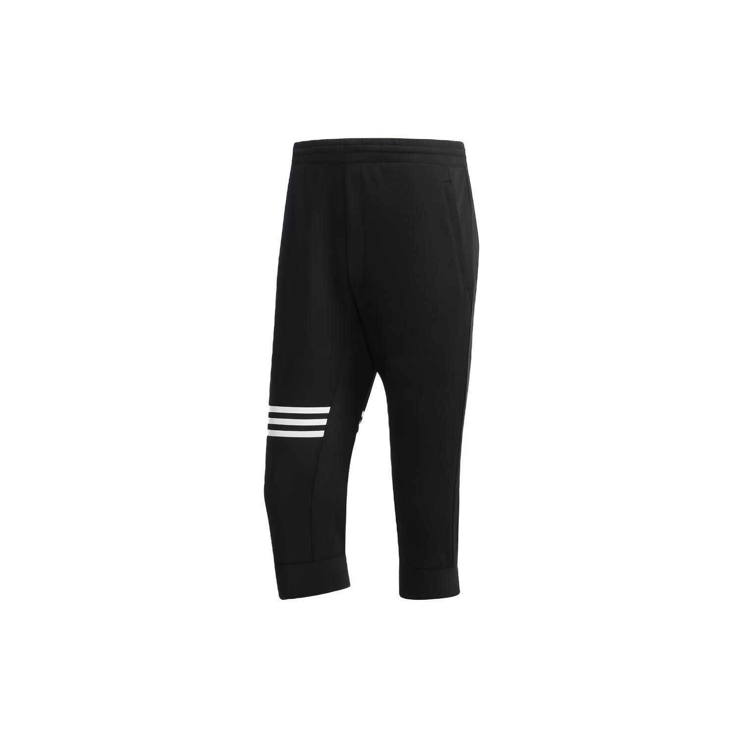 

Adidas 3/4 трикотажные беговые брюки с полосками мужские черные DY8726 M