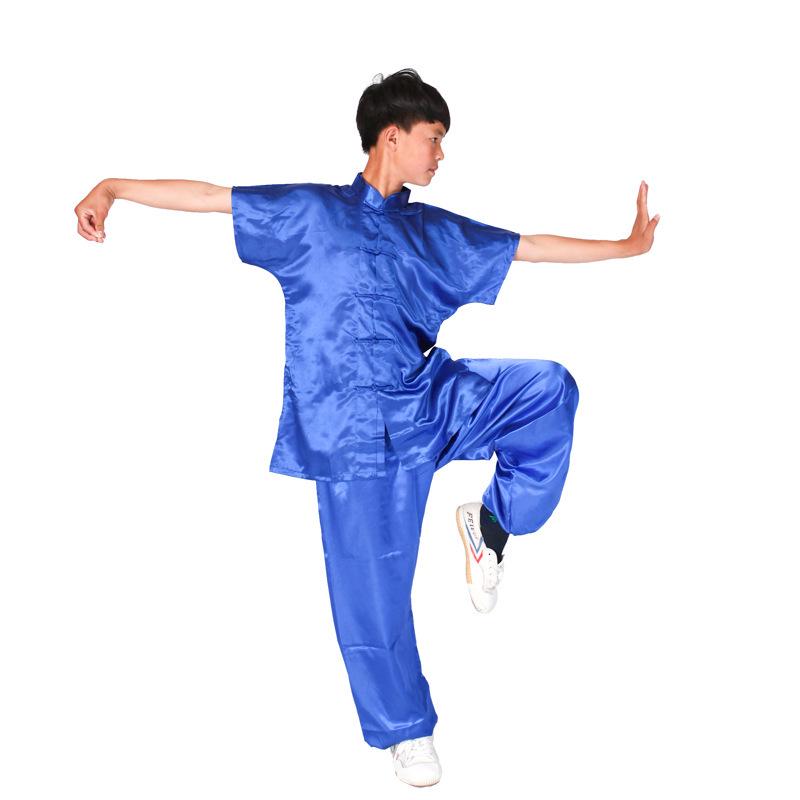 Children's and Adults' Short-Sleeved Tai Chi and Wushu Performance Suit
