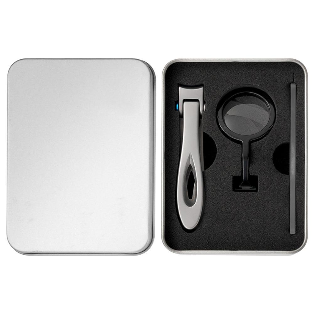 1Pc/Set Anti-splash Nail Clipper with Magnifying Glass Nail Clippers Cutter Trimmer  Trim Tools