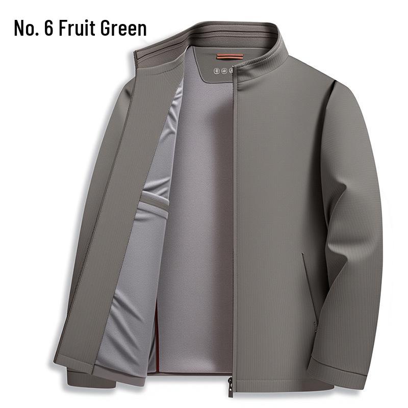 Men's Versatile Stand-up Collar Business Jacket - Spring & Autumn Casual Outerwear 