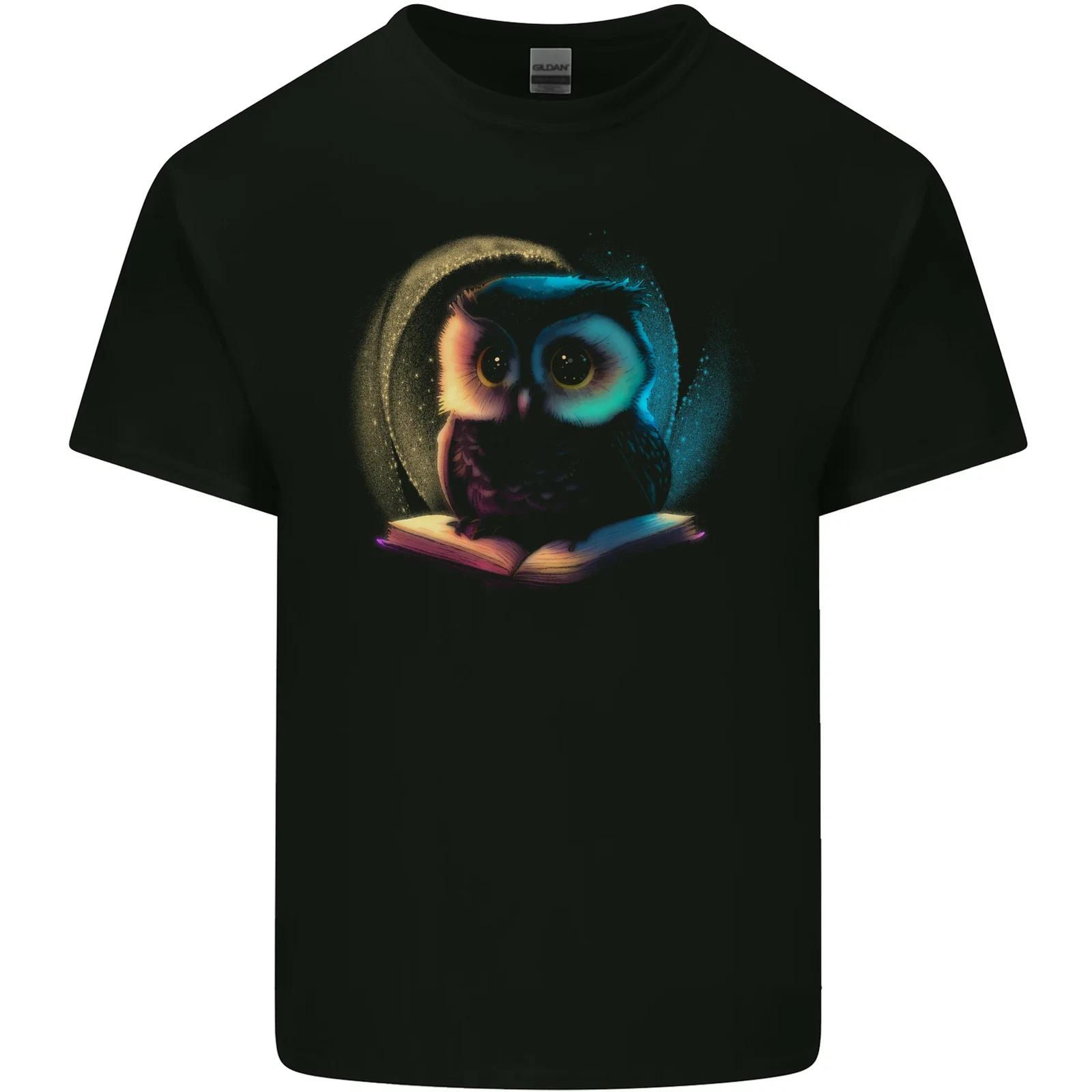 

Owl Reading a Book Bookworm Reader Kids T-Shirt Childrens M