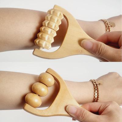 Wooden Roller Calf Massager Arm Leg Foot Acupressure Massager