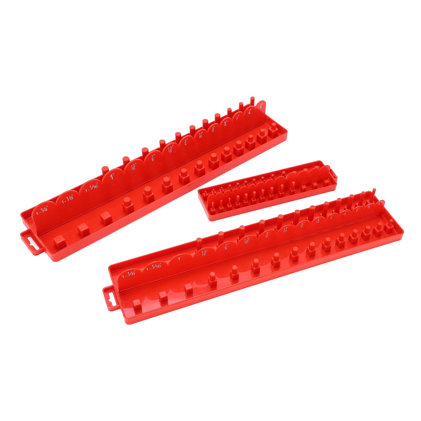 

3pcs Socket Organizer Tray Set Socket Storage Multifunction for Auto Car Repair Toolbox