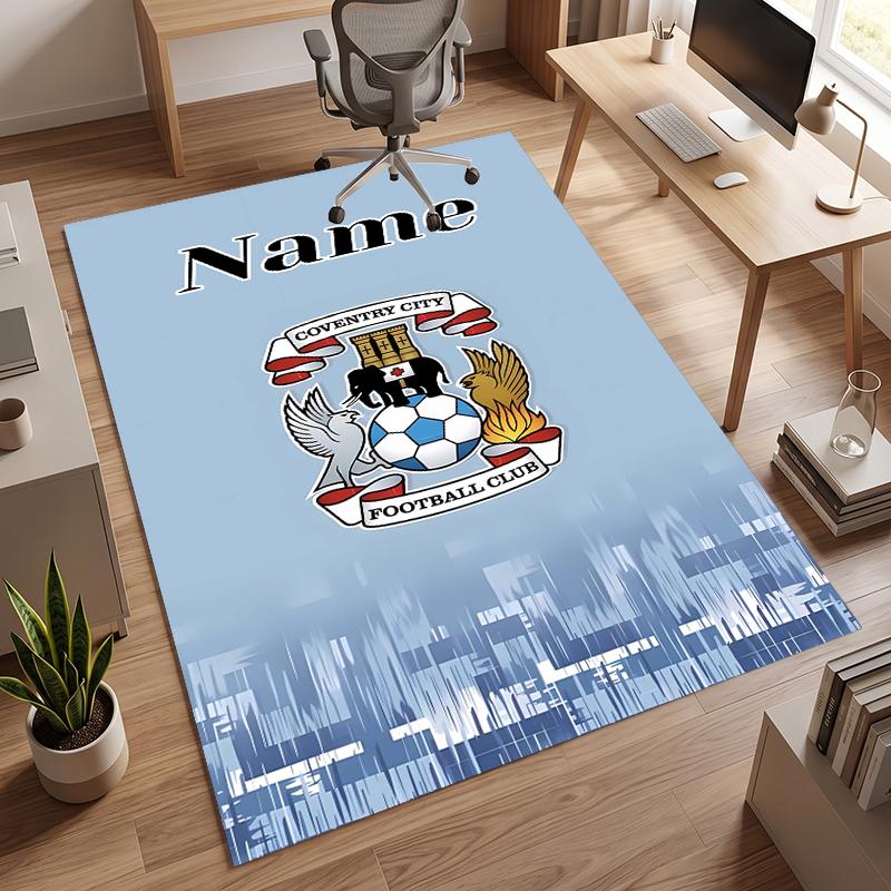 Coventry City Football Club (1) Personalized Name Office Carpet Stylish Decor for Living Room Bedroom Kitchen