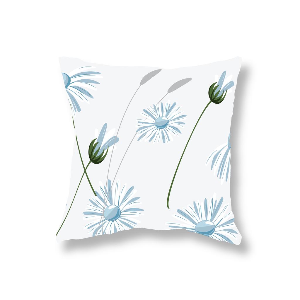 Cute Simple Plant Flower Pillowcase Sofa Decoration Room Bedside Office Game Chair Cushion Cover Home Decor Pillowcase
