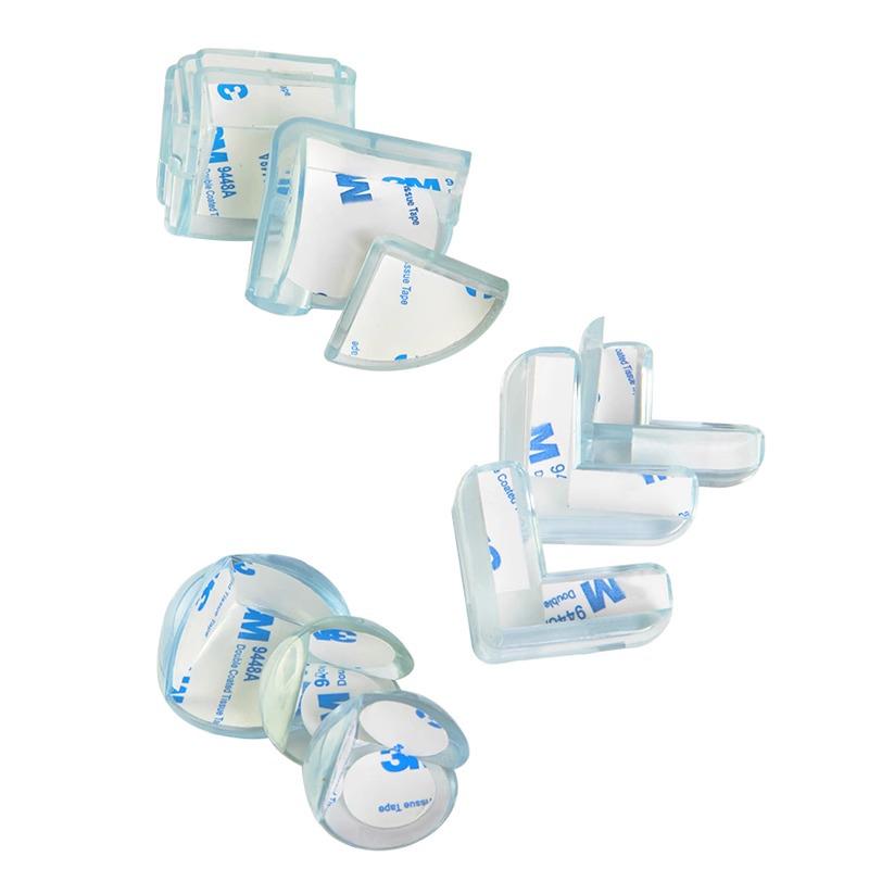 Children's Transparent Silicone Corner Protector for Tables and Glass - Anti-Collision and Anti-Bump Safety Cover.