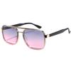 New High-end Square Frame Fashion Double Beam Sunglasses For Men And Women Uv Resistant Versatile Sunglasses M5240