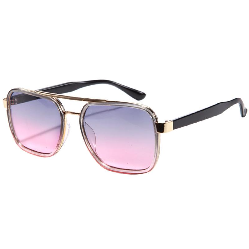 New High-end Square Frame Fashion Double Beam Sunglasses For Men And Women Uv Resistant Versatile Sunglasses M5240