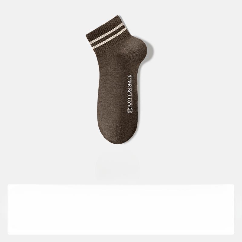 Men's Pure Cotton Boat Socks, Cotton Spring and Summer Thin Sweat-absorbing and Odor-proof Short Socks, Student Sports Socks