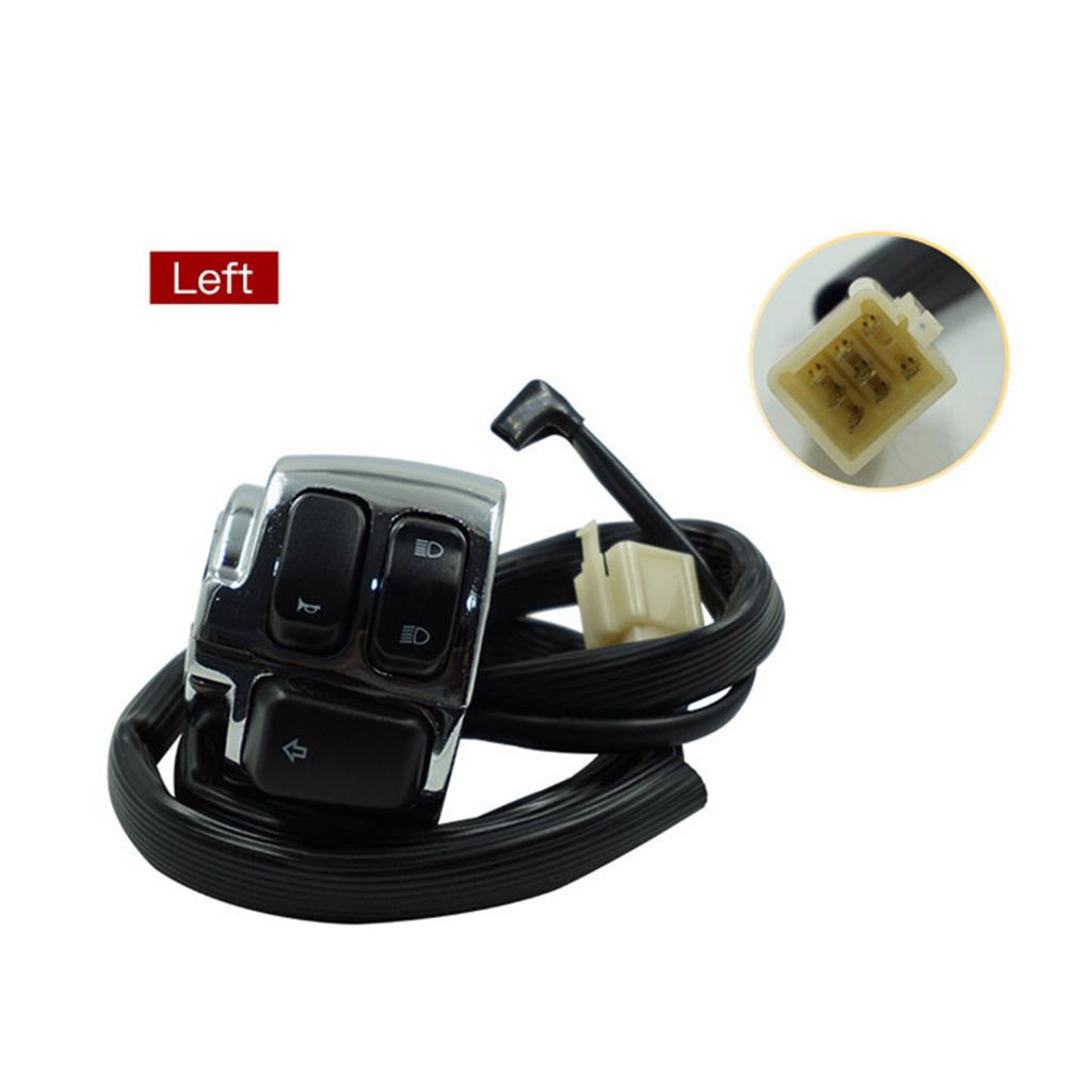 High-performance 1" 25mm Handlebar Switch Control with Wiring Harness for High/Low Beam Horn Turn Signal Light Durable